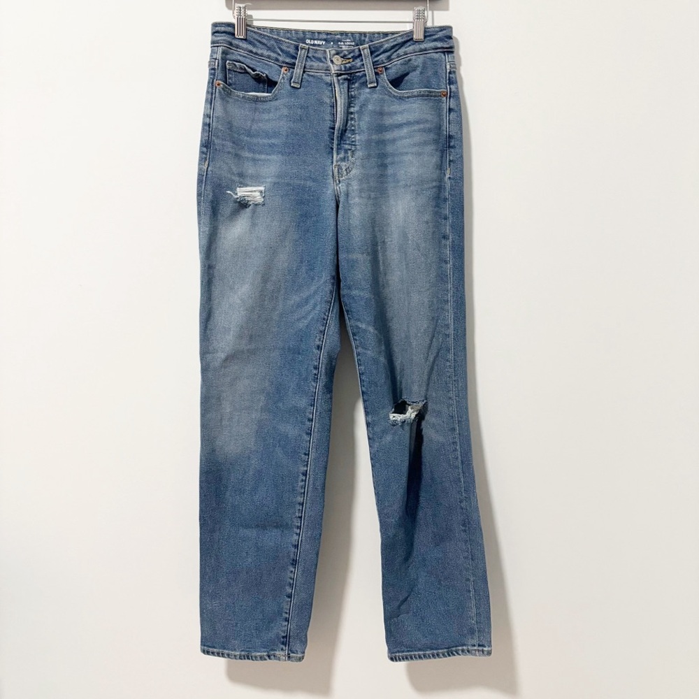 Old Navy Womens Blue Jeans Size 8 O.G. Loose High-Rise Secret-Smooth‎ Pockets